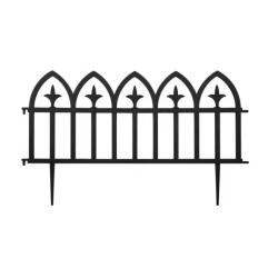 Ограждение декоративное PROTEX Кованый цветок Черный 600*300 мм