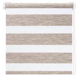 Рулонная штора АС МАРТ День-Ночь Вудэн Бежево-серый 43*160 см