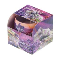 Свеча ароматическая BARTEK Лавандовые поля и мыло 9*7,5 см