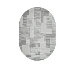 Ковер SIRIUS F190 CREAM-GRAY овал размер 1,0*2,0м
