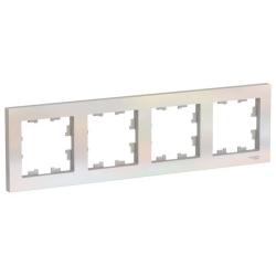 Рамка SYSTEME ELECTRIC Atlas design 4 поста жемчуг ATN000404