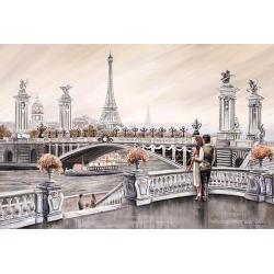 (АКЦИЯ) Картина Парижский вечер классич. 60*90см /рама 5/56-230T