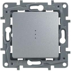 Механизм переключателя LEGRAND Etika 1 клавиша с подсветкой алюминий 672415