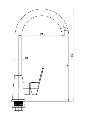 Смеситель для кухни VODA Tide TD519 