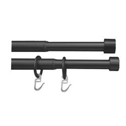 Карниз двухрядный ORBIS гладкий Черный 1,6-3,2 м