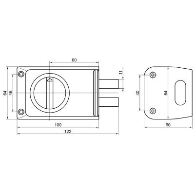 Замок накладной ПРОСАМ ЗНД 1А/Д 088300