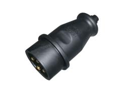 Вилка TDM прямая 380В черный