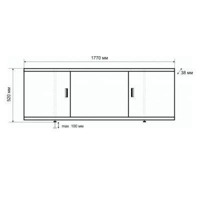 Экран для ванны EMMY Виктория 180 177 см