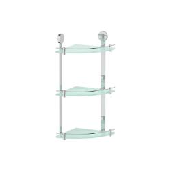 Полка для ванной ARTWELLE Harmonie стеклянная угловая тройная