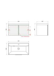 Тумба с раковиной КАКСА-А Silvia 80 