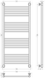 Полотенцесушитель СУНЕРЖА Богема Plus 1200*500 мм 032-0220-1250