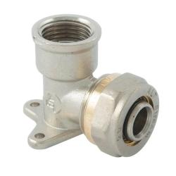 Уголок ALSTREAM комбинированный обжим с креплением 20 мм 1/2" ВР