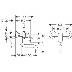 Смеситель для кухни HANSGROHE Logis 71836000