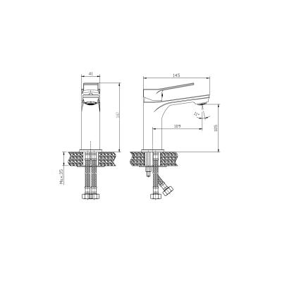 Смеситель для умывальника RUSH A531-01-11 