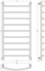 Полотенцесушитель СУНЕРЖА Галант Plus 1200*600 мм 03-0200-1260