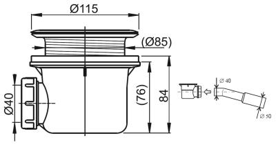 Сифон для поддона RAVAK Basic 