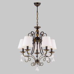 Люстра ЛАЙТ СФЕРА 4737/5PD BK+WT Черный, античная бронза