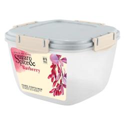 Контейнер для продуктов Sugar&Spice Barberry герметичный 1,35л квадратный трюфель /Пластик Репаблик/