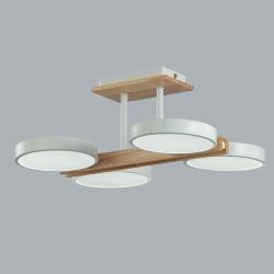 Люстра ODEON Plato 8030/72CL Белый, дерево