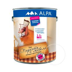 Лак ALPA для паркета и мебели полуматовый 2,5 л 