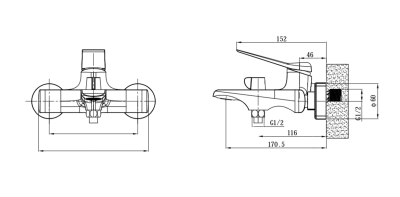 Смеситель для ванны ESKO Shanghai SHA54