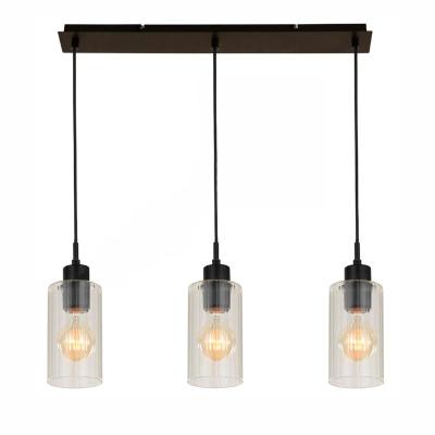 Подвес ЛАЙТ СФЕРА 7667-3P Black+clear glass Черный