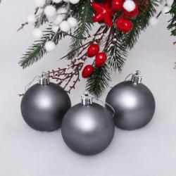 Набор шаров СЕРПАНТИН Матовый графит 6 см