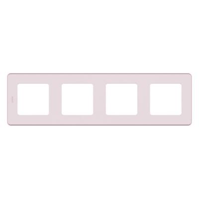 Рамка LEGRAND Inspiria 4 поста розовый 673964