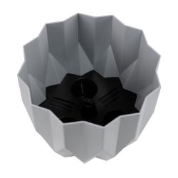 Горшок пластиковый BMC Геометрия Серый жемчуг 5,8 л