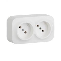 Розетка сетевая LEGRAND Quteo двойная белый 782231