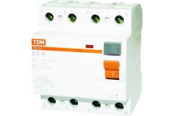 Устройство защитного отключения TDM ВД1-63 4P 25 A 30 мA