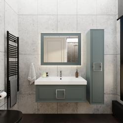 Зеркало LA FENICE Cubo серый 100*80 см