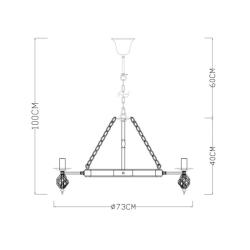 Люстра ARTE LAMP Cartwheel A4550LM-6CK Коричневый