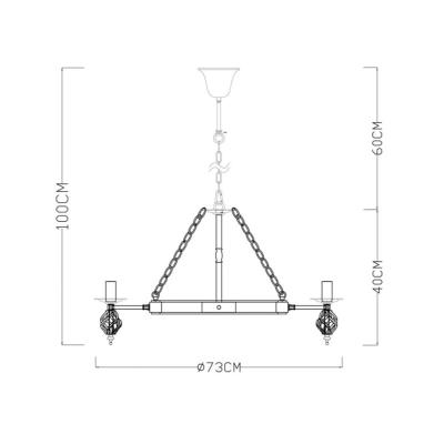 Люстра ARTE LAMP Cartwheel A4550LM-6CK Коричневый