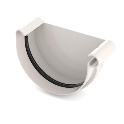 Заглушка желоба BRYZA Белый левая 125/110 мм