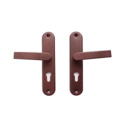 Ручка на планке ПРОСАМ РФ 55-002 для замка ЗВ 4-3/55 Медный антик