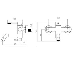 Смеситель для ванны VODA Vessel VSL54B 