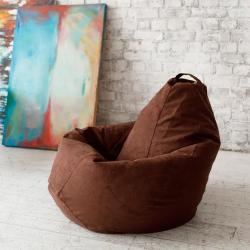 Кресло-мешок DREAMBAG Велюр Коричневый 95*135 см