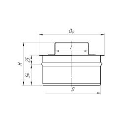 Заглушка-сэндвич ДЫМОК AISI 439 0,5 мм 115/200 мм RDHR115-DA