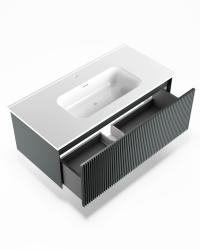 Тумба с раковиной LA FENICE Terra 100 серо-зеленый