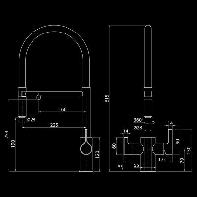 Смеситель для кухни ELGHANSA 56F5511-Gun