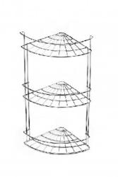 Полка для ванной VANSTORE Slim тройная 