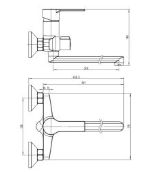 Смеситель для ванны RUSH Madeira MA3245-51
