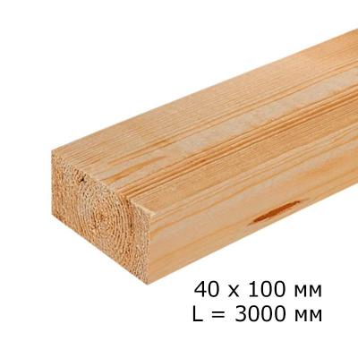 Доска сухая строганная 40*100*3000 мм