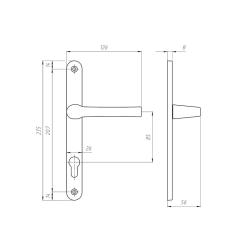 Ручка на планке FURAL 25/85 85.70.25.02 Белый