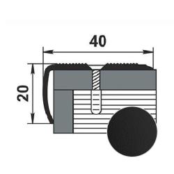 Профиль угловой ЛУКА ПУ 06 Черный 015 2,7 м