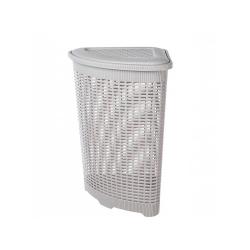 Корзина для белья БЫТПЛАСТ угловая светло-серый 50 л 170270609