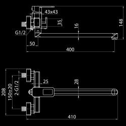 Смеситель для ванны ELGHANSA Mondschein 5302233