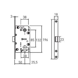 Корпус замка ARCHIE LM 5212 CL Хром