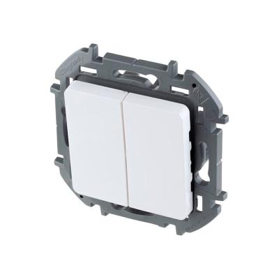 Механизм выключателя LEGRAND Inspiria 2 клавиши белый 673620